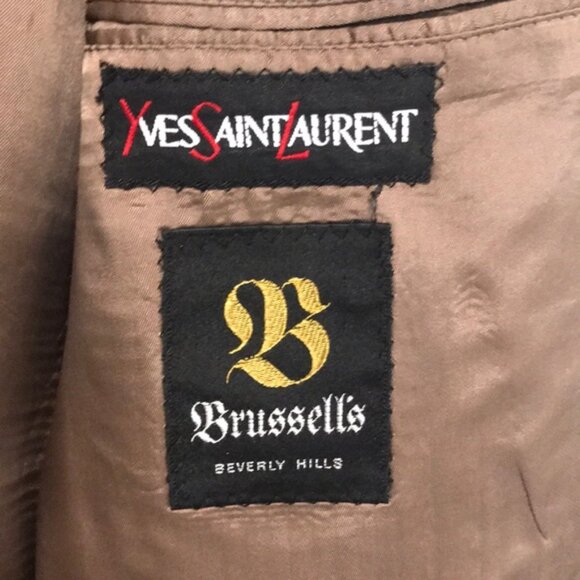 YVES SAINT LAURENT VINTAGE MEN'S  LIGHT BROWN SUIT - Picture 5 of 8